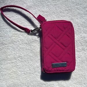 New! VERA BRADLEY wristlet wallet, small, fuchsia